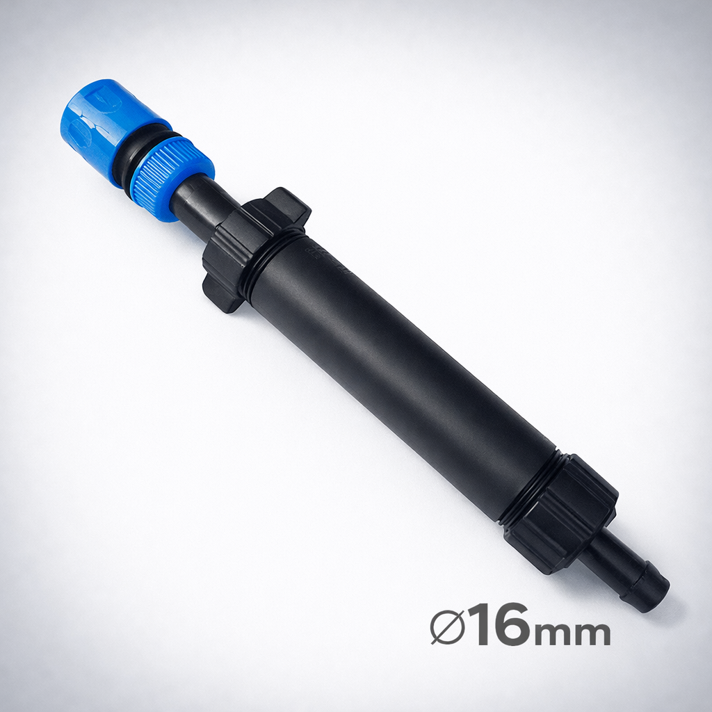 AutoPot 16 mm Click-Fit Säiliöliitin pikaliittimellä + Suodatin – AP217/16