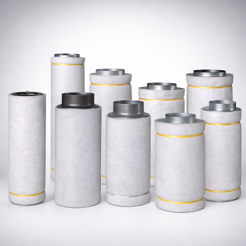 Dutch Masters aktiivihiilisuodatin 300 m³/h Ø125 mm – High Flow Light